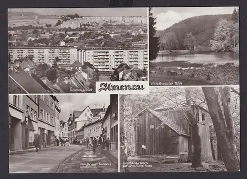 Ansichtskarte Ilmenau Thüringen Knöpfeltaler Teich Goethehäuschen Strasse des