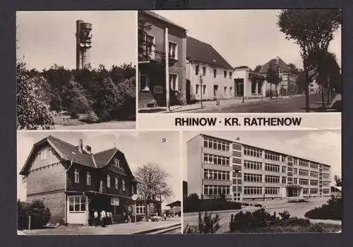 Ansichtskarte Rhinow Kr. Rathenow Brandenburg Bildung Juri Gagarin Schule