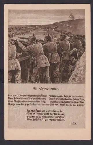 Ansichtskarte Soldaten Schützengraben Gedicht ab Neuköln Berlin 02.07.1917