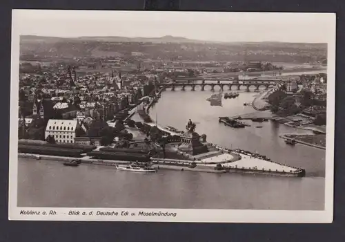 Ansichtskarte Koblenz Rheinland Pfalz Rhein Deutsches Eck Moselmündung Brücke