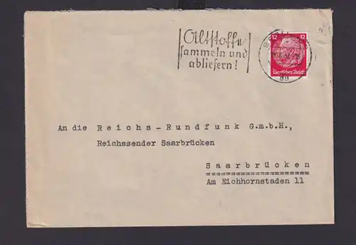 Deutsches Reich Drittes Reich Briefe SST Altstoffe sammel und abliefern ab