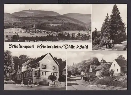 Ansichtskarte Winterstein Thüringen Thüringer Wald Gaststätte Zum Hirsch