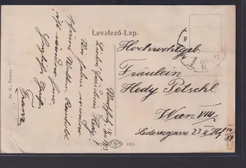 Ansichtskarte Versecz Beamten Kolonie Berge Serbien nach Wien 03.08.1913