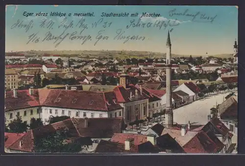 Ansichtskarte Eger Kopisch Ruppertsberg Ruppertsburg Stadtansicht Moschee Ungarn