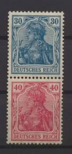 Deutsches Reich Zusammendruck Germania S 19 ungebraucht