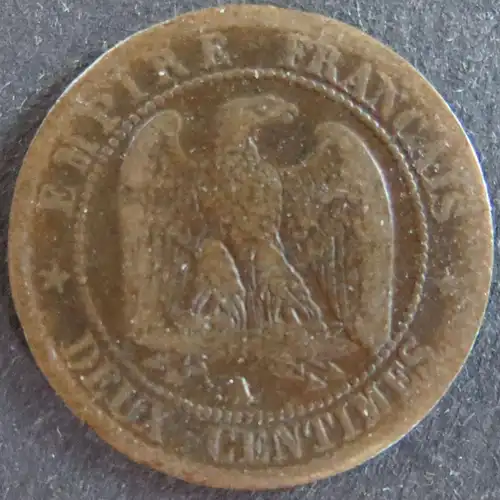 Münze Frankreich France 2 Centimes 1856 schön F Napoleon III.