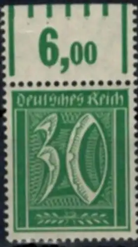 Deutsches Reich 162 Infla Oberrand Walzendruck 30 Pfg., postfrisch