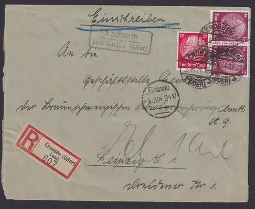 Lochwitz über Crossen Oder Land Brandenburg Deutsches Reich R Brief