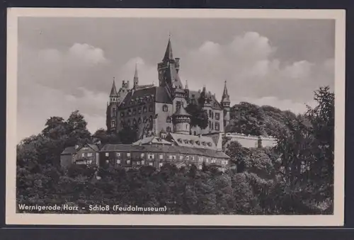 Ansichtskarte Wernigerode Schloß Feudalmuseum Harz. Sachsen Anhalt ab