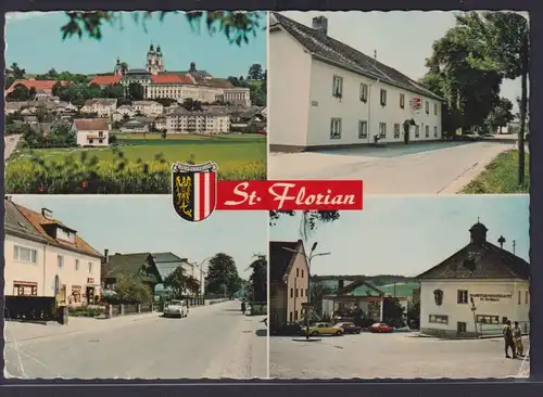 Ansichtskarte St. Florian Stift S. Florian Gasthaus Gemeindeamt Laden Otto Kopf