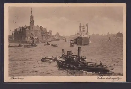 Ansichtskarte Hamburg Kehrwiederspitze Schiffe Boote Hafen nach Oberpickenhain