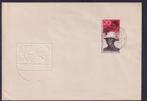 DDR Brief 662 EF Pappchinese FDC mit Tagesersttagsstempel Volkstedt sehr selten