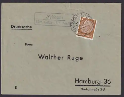 Reddern über Calau Nieder Lausitz Brandenburg Deutsches Reich Brief