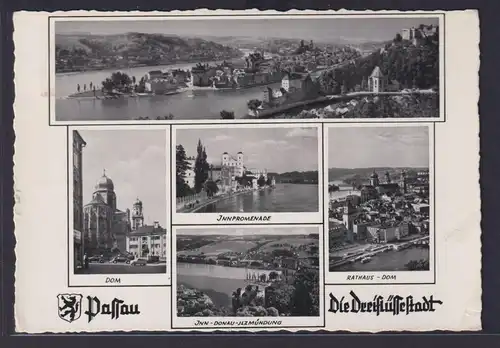 Ansichtskarte Passau Inn Donau Ilz Dreiflüsse Stadt Ansichten Bayern nach