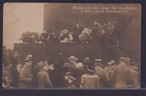 Ansichtskarte Revolution Novemberrevolution Berlin 20.11.1918 Opfer Beisetzung