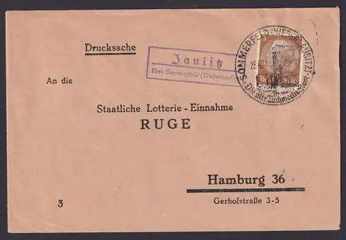 Jaulitz über Sommerfeld Niederlausitz Brandenburg Deutsches Reich Brief