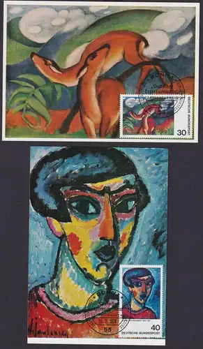 Bund Brief 798-799 Kunst Künstler Maler Expressionismus Maximumkarte komplett