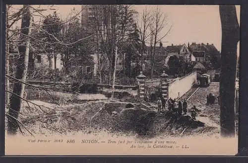 Ansichtskarte Noyon Kriegsschauplatz I.Weltkrieg Frankreich Zerstörte Cathedrale