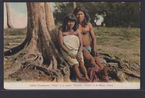 Ansichtskarte Argentinien Chamacoco Indigenes Volk nach Wien 04.02.1907