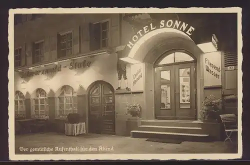Ansichtskarte Herrenalb Besetzung Elsaß Hotel Sonne Schwarzwaldstube 27.3.1941