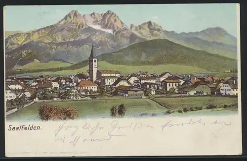 Ansichtskarte Österreich Saalfelden mit R2 nach Hall in Tirol