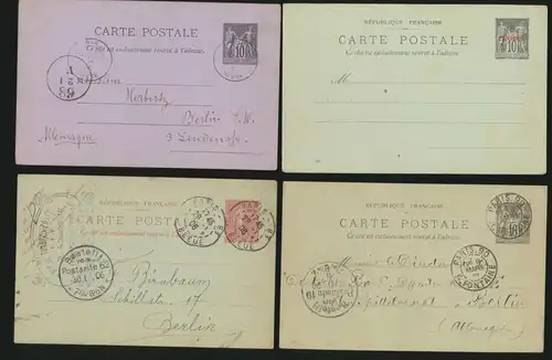 Frankreich Lot 10 Ganzsachen 1x mit Aufdruck France Lot of 10 postal stationery