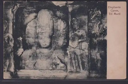 Ansichtskarte Elephanta Höhlen Insel Indien Bildhauerei Hinduismus