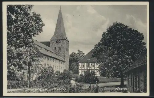 Ansichtskarte Wennigsen Deister nach Harburg Kirche 7.4.1934