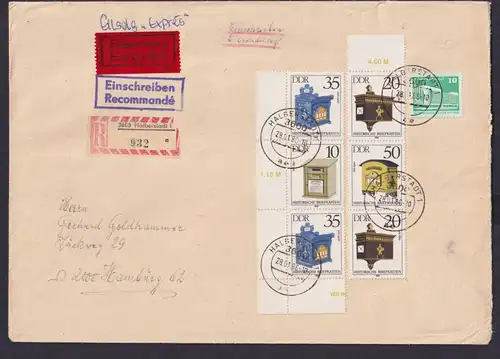 DDR Eilboten R Brief Bogenecke Eckrand Zusammendruck Historische Briefkästen