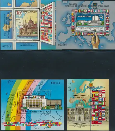Ungarn Lot 4 Blockausgaben KSZE 1983-1986 postfrisch