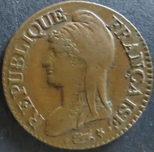 Münze Frankreich 1799 (8 BB) - 5 Centimes Marianne Kupfer vz