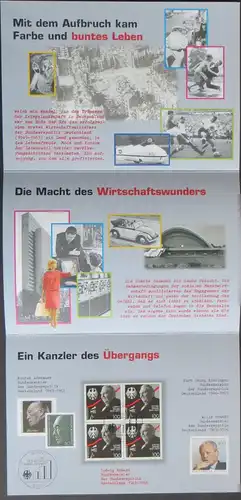 Deutsche Post Meilensteine deutscher Geschichte Ludwig Erhard Viererblock SST