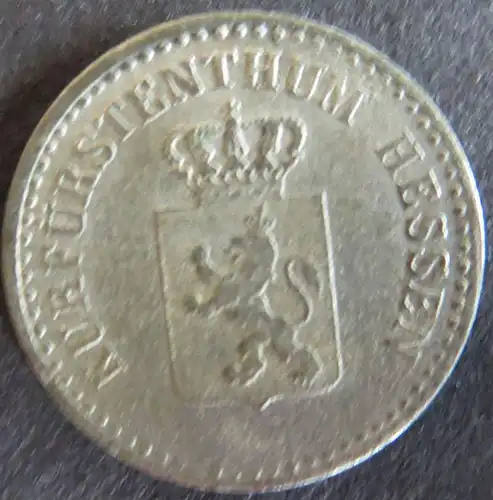 Münze Hessen 1856 - 1 Silbergroschen Gekröntes Löwenwappen s-ss