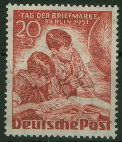 Berlin 81 Tag der Briefmarke 1951 Höchstwert 20+2 Pfg. tadellos postfrisch