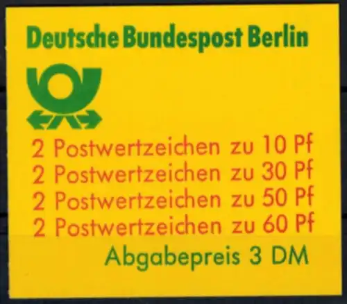 Berlin Markenheftchen 12 b oZ Burgen und Schlösser 1980 tadellos postfrisch