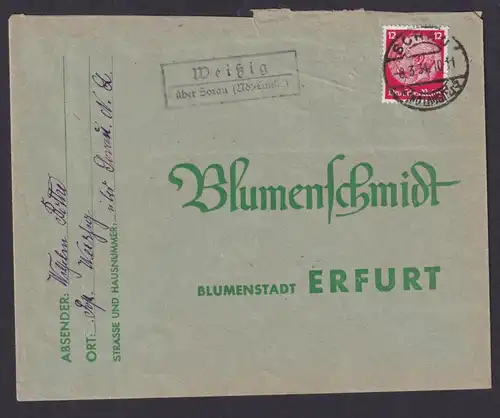 Weißig über Sorau Niederlausitz Brandenburg Deutsches Reich Brief