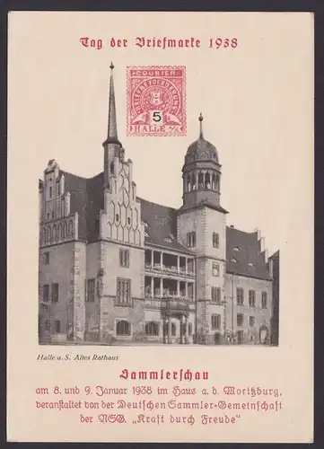 Deutsches Reich Privatganzsache Philatelie Halle Tag der Briefmarke Sammlerschau