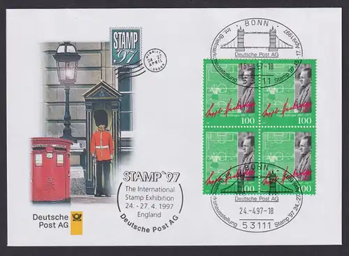 Philatelie Viererblock Briefmarkenausstellung Stamp 1997 London England SST