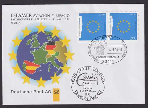Philatelie Paar MEF Briefmarkenausstellung Espamer Sevilla Spanien
