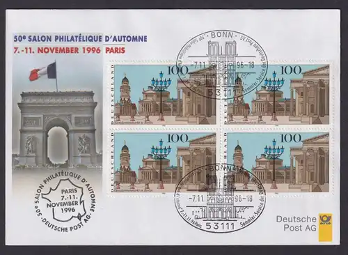 Philatelie Viererblock Briefmarkenausstellung 50ter Salon Philatelique Paris