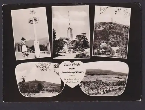 Ansichtskarte Inselberg Thüringen ab Brotterode n. Neuenhagen Berlin Reklame