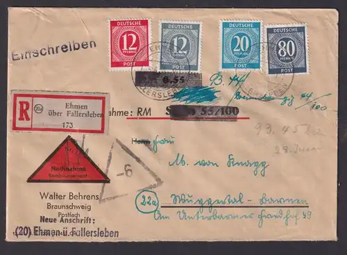 Briefmarken Besetzung Gemeinschaft R Nachnahme Brief Ehmen über Fallersleben