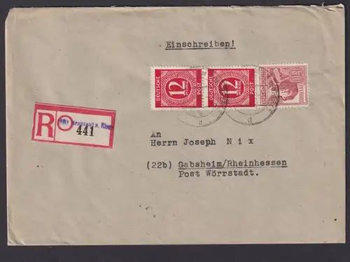 Briefmarken All. Besetzung Gemeinschaft R Brief Not R Zettel helle 60er Neustadt