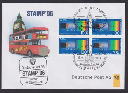 Philatelie Viererblock MEF Europa Briefmarkenausstellung Stamp 1996 London