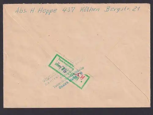 Briefmarken Flugpost Airmail R Brief 1 DM Dessau Krempel Holstein