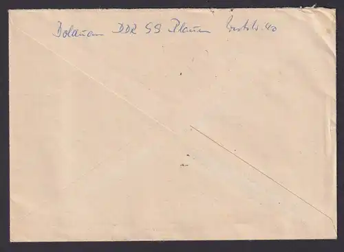 Druckvermerk Briefmarken DDR Zusammendrucke R Brief Meissner Porzellan mit