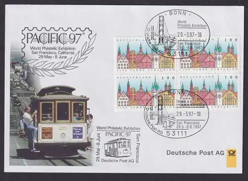 Philatelie Viererblock Briefmarkenausstellung Pacific 1997 San Francisco USA