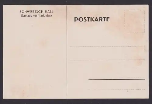 Ansichtskarte Künstlerkarte Sign. G.Schlipf Schwäbisch Hall Baden