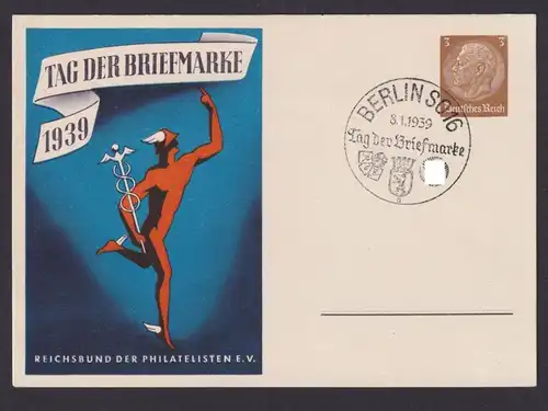 Deutsches Reich Privatganzsache Philatelie SST Berlin Tag der Briefmarke 3 Pfg.
