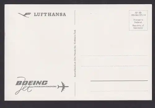 Flugpost Ansichtskarte Lufthansa Boing Intercontinantel Jet inter. Foto AK